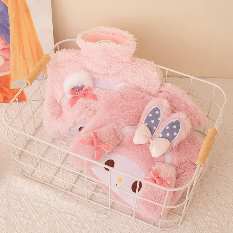 

Sanrio плюшевая кукла My Melody Kuromi Piano Pom Pom Purin, игрушка для бутылки с горячей водой, мягкий кавайный подарок для детей, друг