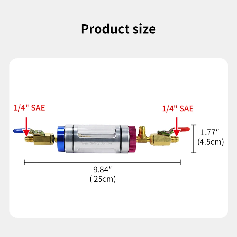 Automotive Air Conditioning Refrigeration Oil Filling Filter, Refrigeration System Refrigeration Oil Diagnostic Analysis Tool
