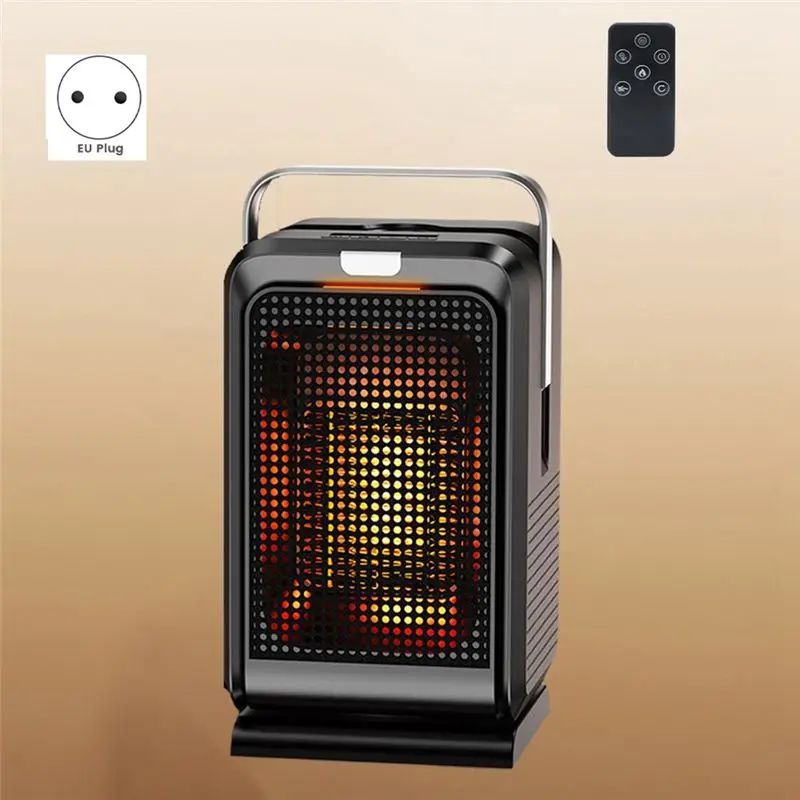 ABKR-Electric Heater Portable Desktop Heater Small Household Heater Heating Tool Home EU Plug
