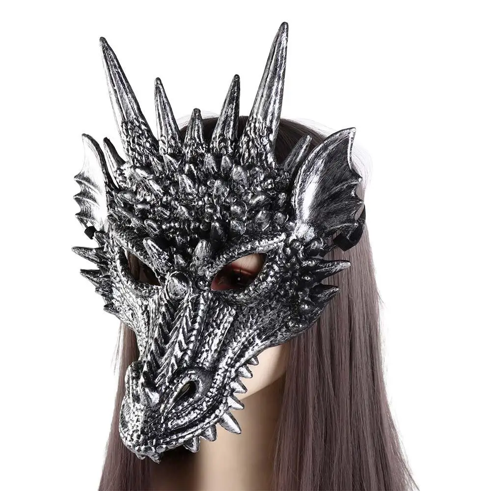 Accessoires de fête de dinosaure créatifs pour femmes, décoration du nouvel an, mascarade d'halloween, masque de Dragon, accessoire de Cosplay, masque Anime