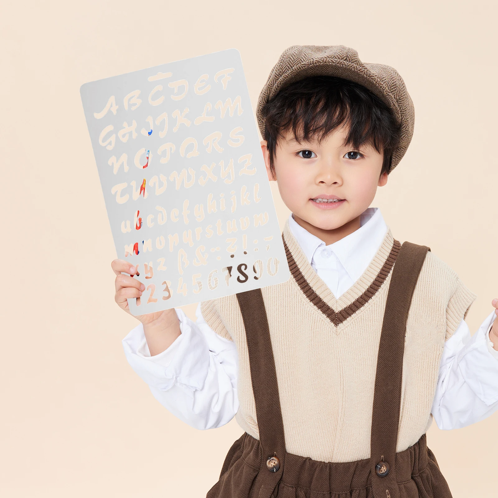 6 قطعة استنسل تتبع الأبجدية حروف بلاستيكية قابلة لإعادة الاستخدام لطلاء الرش رسم الكتابة على الجدران لوازم مشاريع ذاتية الصنع طلاء جدران