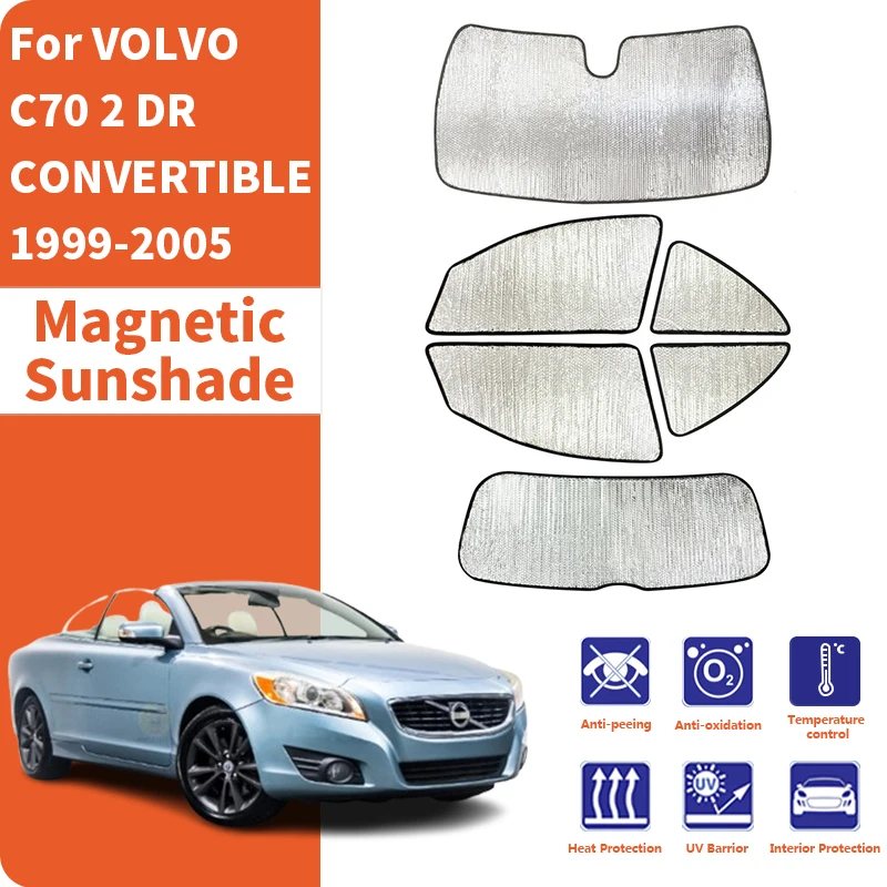 Custom Car Window Sunshade Anti-UV Car Sun Window Visors Sunshade Covers Accessories For VOLVO C70 2 DR CONVERTIBLE 1999-2005