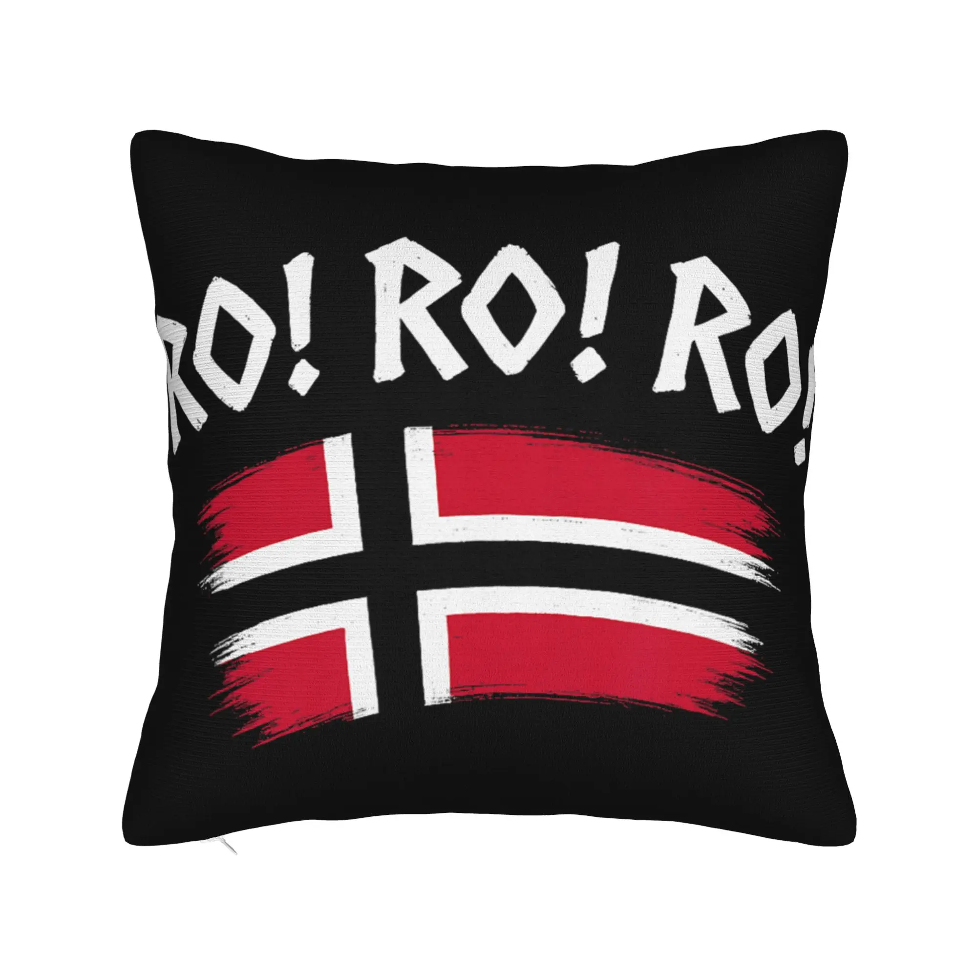 Pillow Cover Norway Row  Norge Ro Norwegian Flag  Retro Trendy Pillow Case For Sofa Car Home Decor Pillowcases