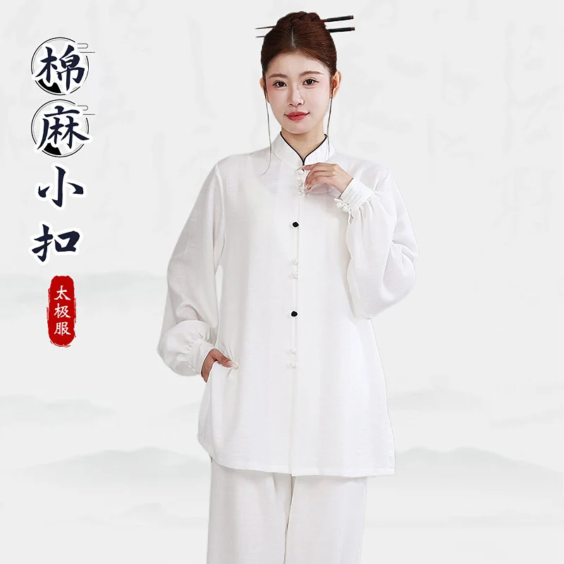 Premium High-End Unisex Tai Chi Practice Uniform Summer 2026 New Breathable Linen-Blend Flowy for Practice & Performance