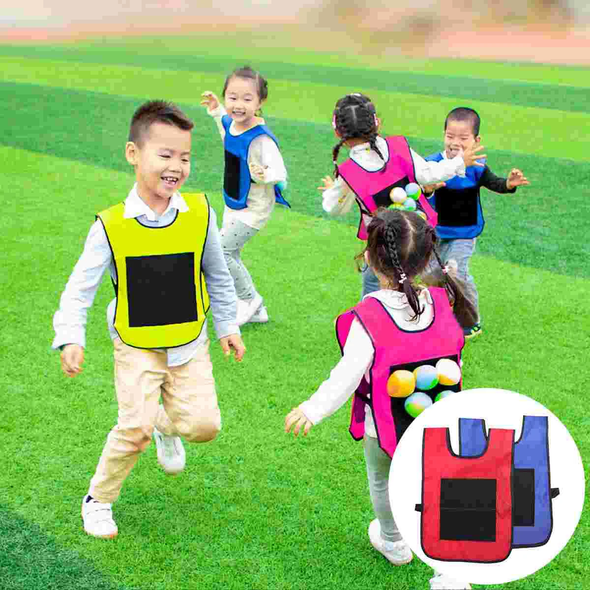 

12 Pcs Label Parent-child Toys for Boys Throwing Game Dodgeball Tag Sticky Vest