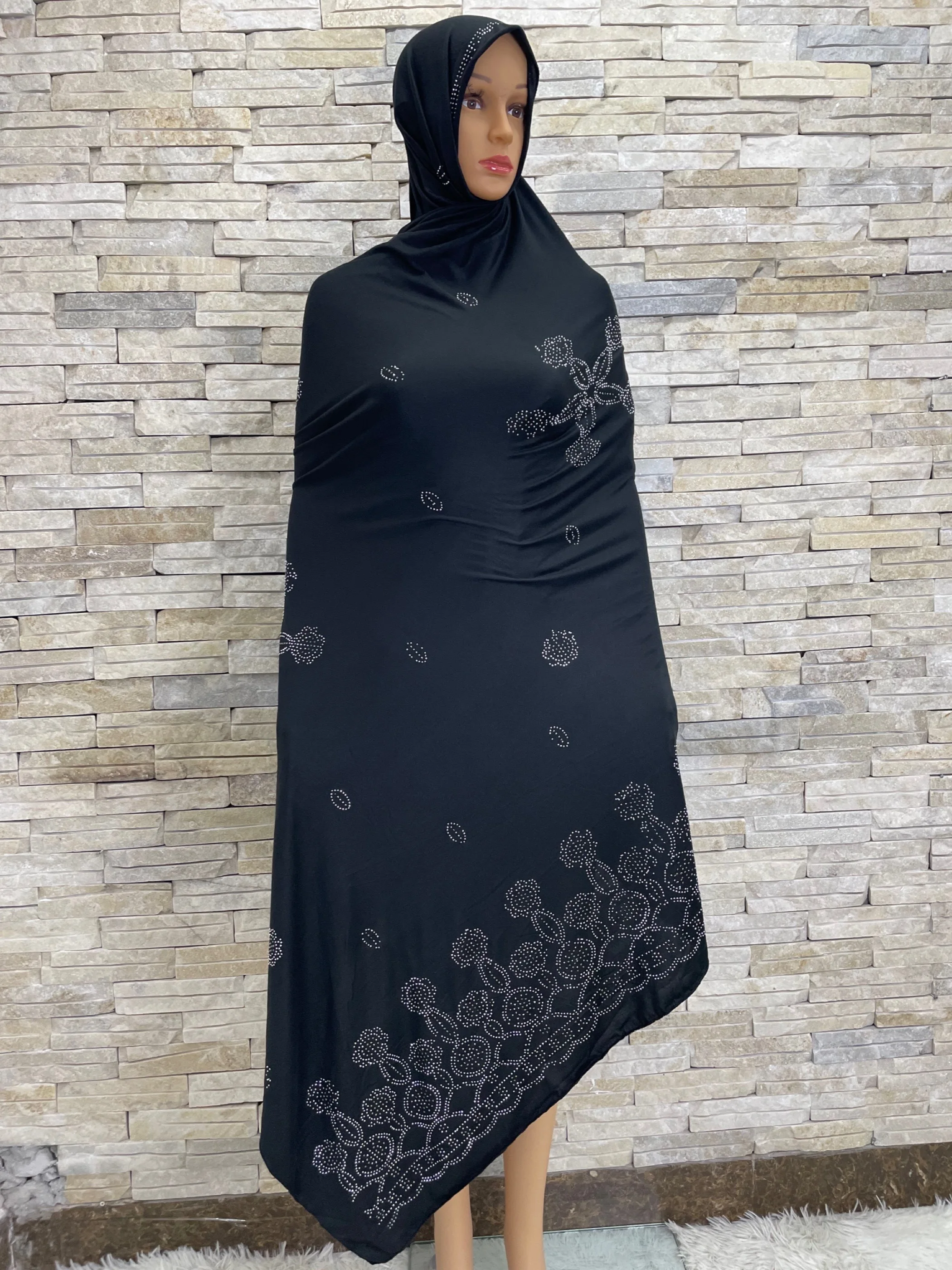 2023Dubai New Soft Spring Cotton Scarf KASHKHA Hijab For African Muslim Women Islam Pray Big Shawls Wraps HB277