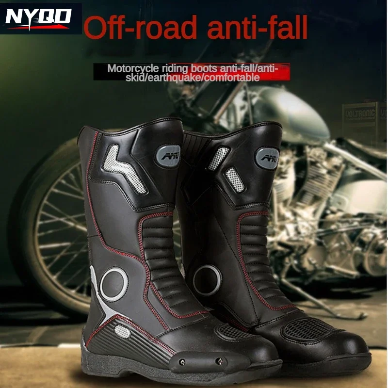 

Professional Motorcycle Riding Boots Racing Motorcycle Shoes Four Season Road Breathable Boots