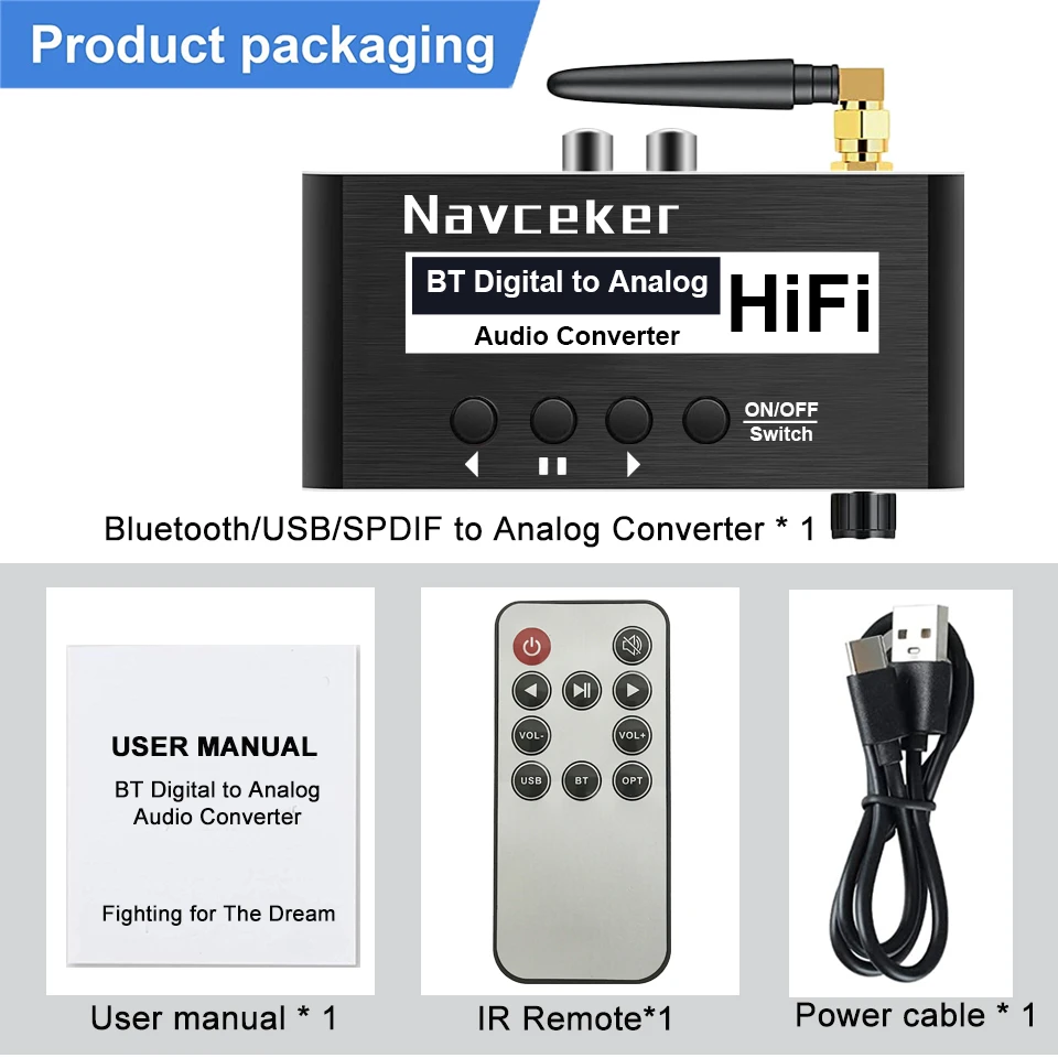 2024 najlepszy cyfrowy do analogowy konwerter Audio DAC odbiornik Bluetooth optyczny dysk USB Toslink do Adapter Stereo Jack RCA 3.5mm