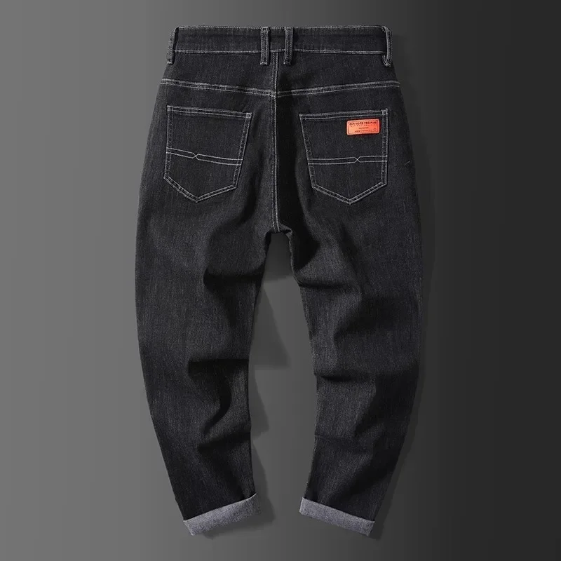 High-End Brand Men\'s Loose Wide-Leg Pants Trendy Fashion Youth Streetwear Casual Straight Denim Trousers 2022 Autumn Mens Jeans