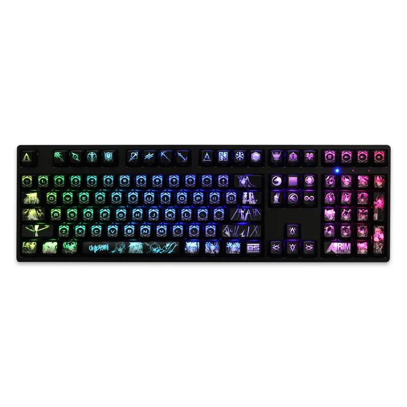 Imagem -05 - Arknights Anime Backlit Keycaps pc Revestimento Keycaps para Logitech G610 Razer Blackwidow Huntsman Corsair K70 K95 Conjunto