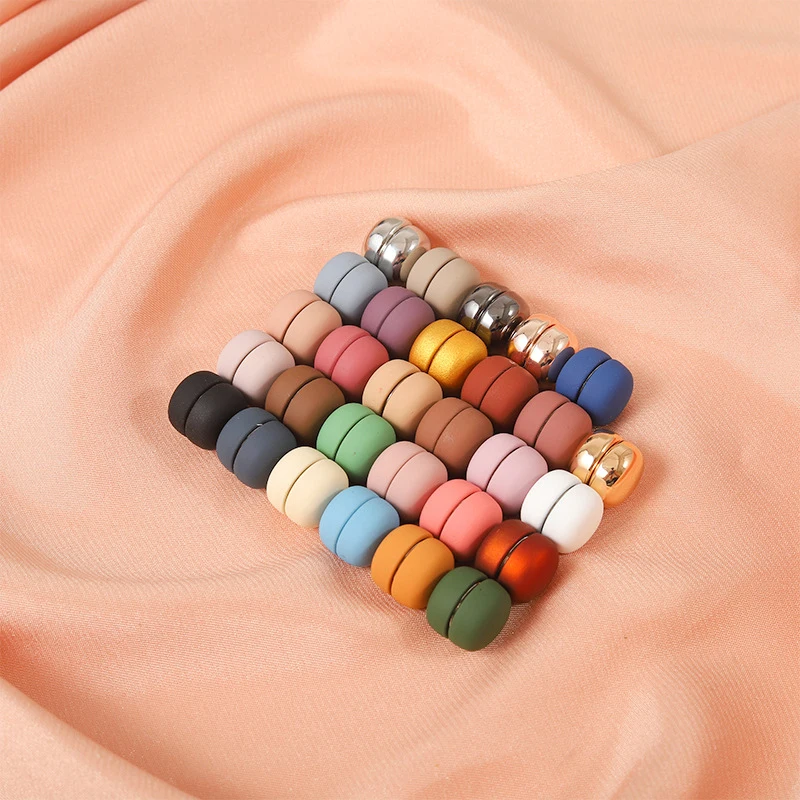 Dual-use Colorful Magnetic Hijabs Safe Brooch Pins Muslim Women Hijab Scarf No Hole Strong Magnet Pins Decoration Accessories