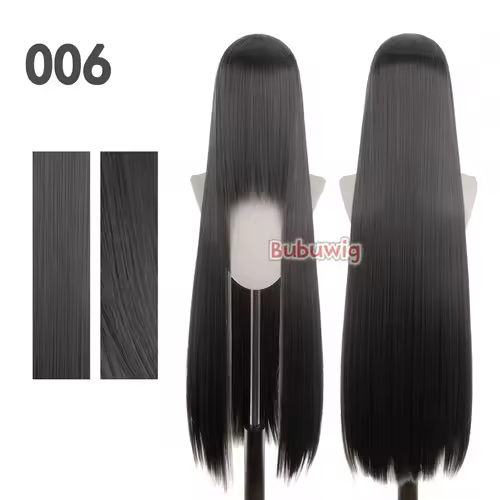 Bubuwig Synthetic Hair 100cm Long Straight Pure Color Cosplay Wigs Over 100 Colors Black White Red Blue Brown Wig Heat Resistant - Image 75