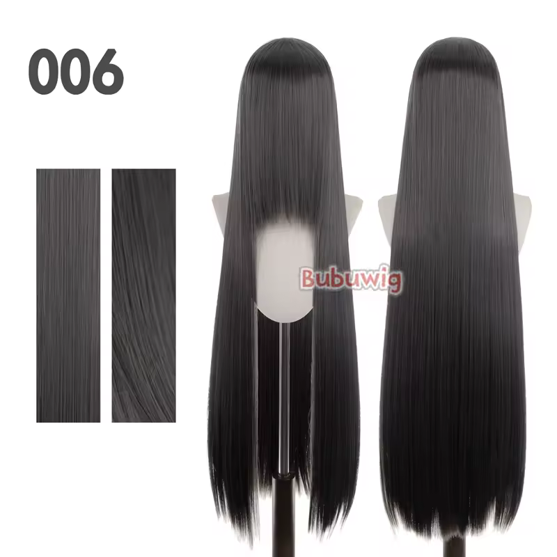 Bubuwig Synthetic Hair 100cm Long Straight Pure Color Cosplay Wigs Over 100 Colors Black White Red Blue Brown Wig Heat Resistant - Image 75