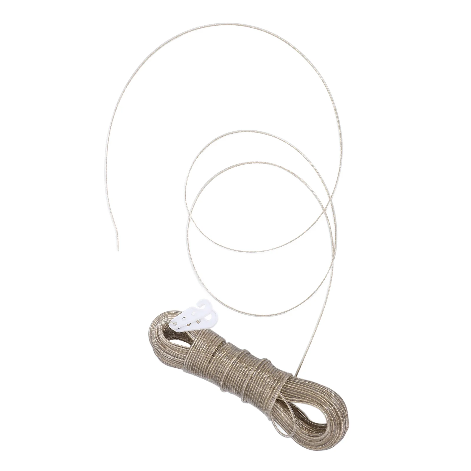 

50m Super Heavy Duty Steel Core Laundry Ropes Outdoor Clothesline White Hooks Non Slip Windproof Travel Camp Dry