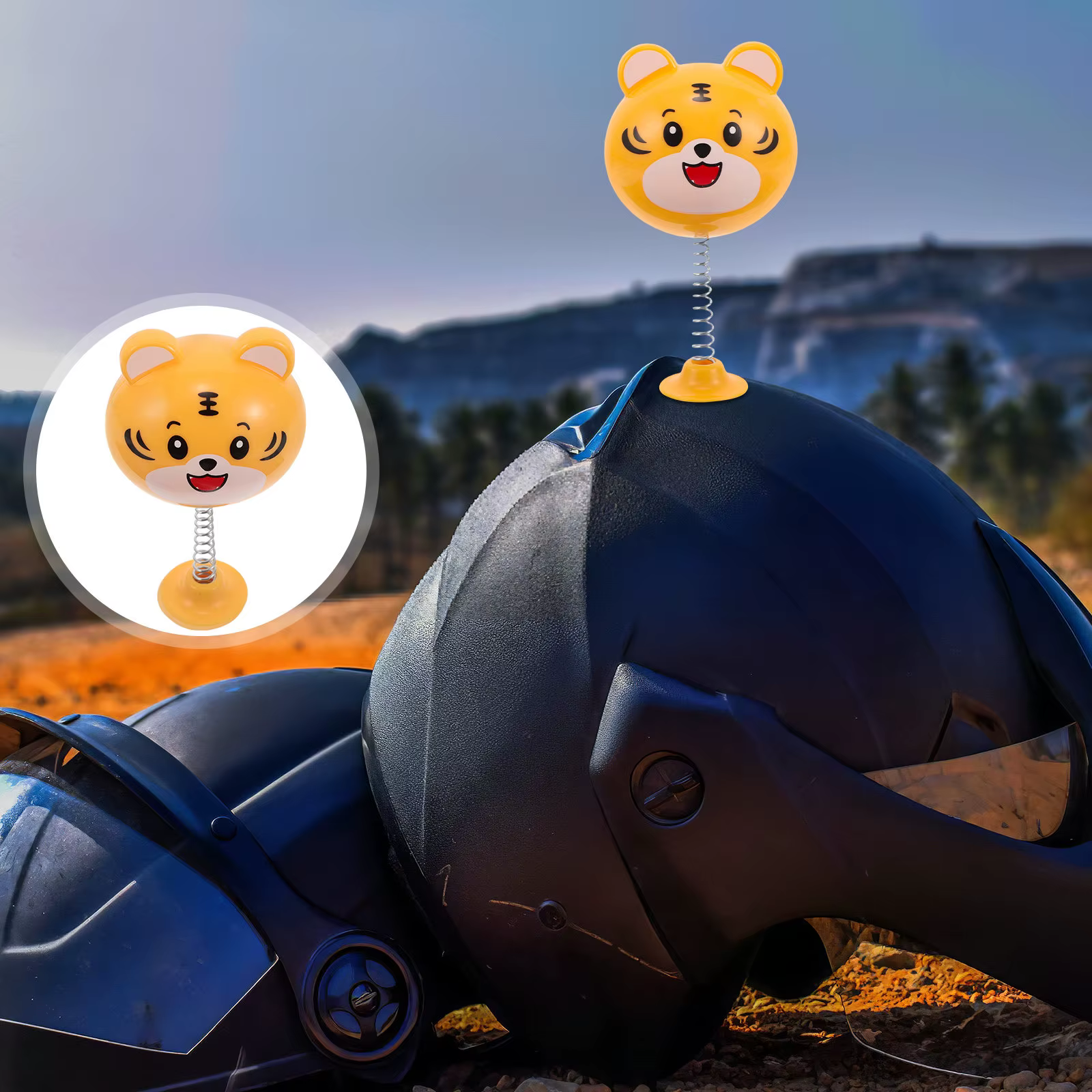 

10Pcs Decoration Cute Tiger Shaking Head Cartoon Bobblehead Motorcycle Accessories Office Home Desk Ornament