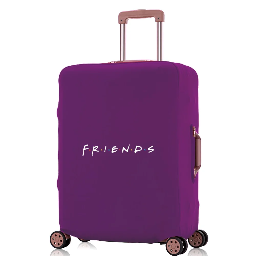 Travel Elastic Suitcase Dust Cover Luggage Protective Cover Apply18-32 Inch Trolley Case Friends Series Print Travel Accessories