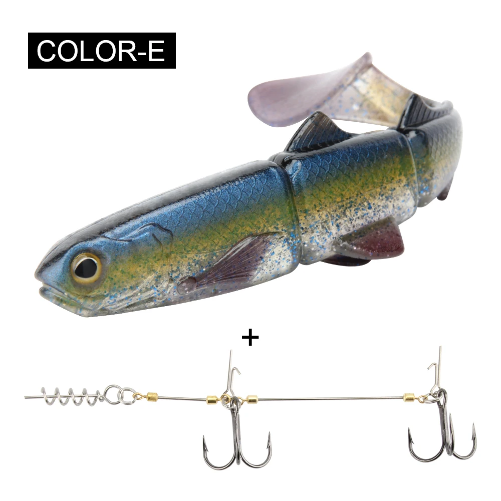 Spinpoler Pike Stinger Rig Hook Systerm mit 3D Swimbait Soft Lure Fishing Bait Paddle T Tails For Zander Pike Big Game Fish