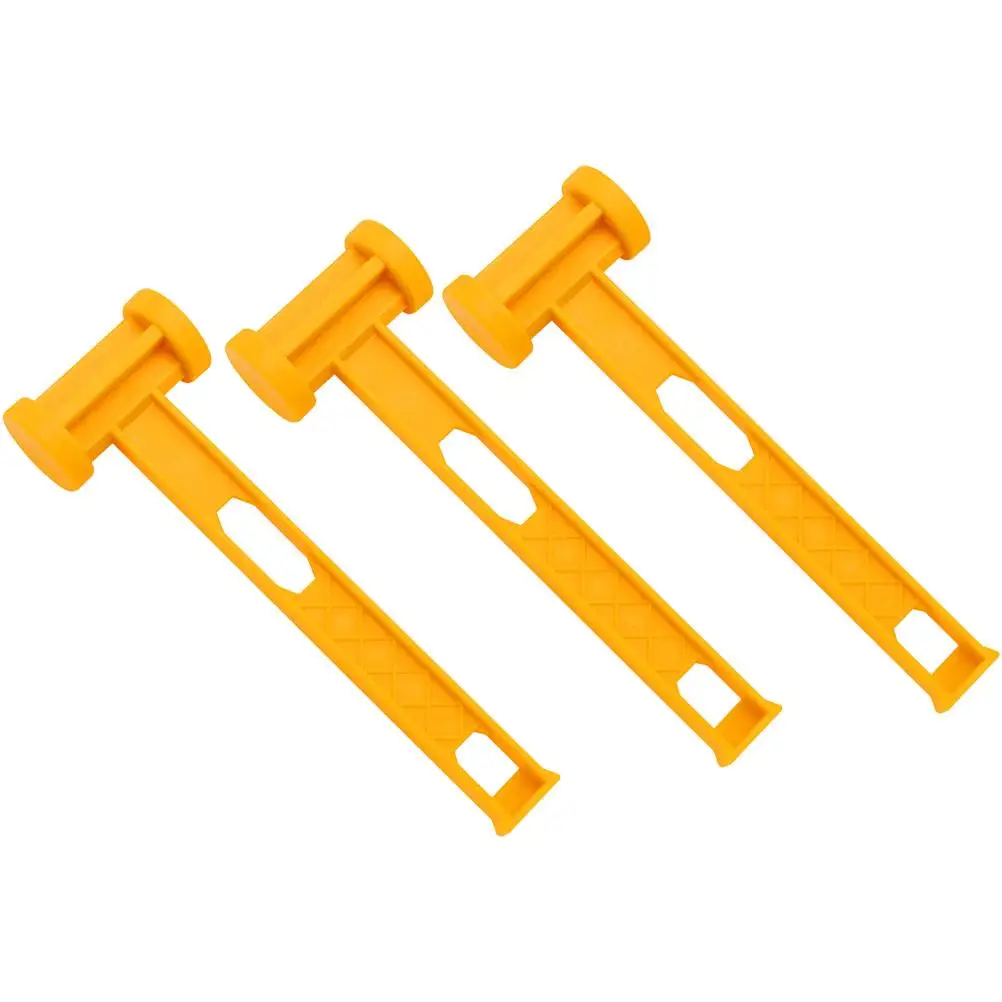 

3pcs Tent Stake Mallet Durable Plastic Shock-absorbing Handle Anti-wear Corrosion-resistant Camping Mallet Lightweight Survival