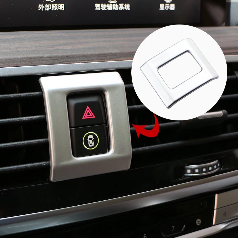 Carbon Car Warning Light Button Panel Cover Trim Sticker for BMW X3 G01 X4 G02 2018 2019 2020 2021 2022 Car-Styling Accessories