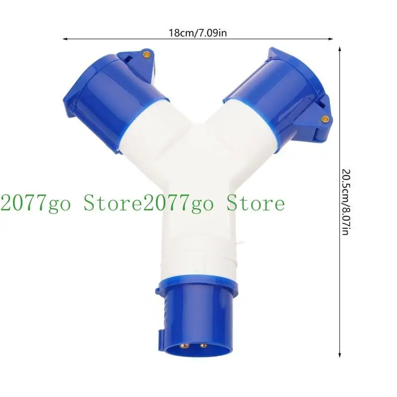 Y1UD 3 Pin Industrial Plug Wall Socket Waterproof Wall Socket 2 Way Splitters