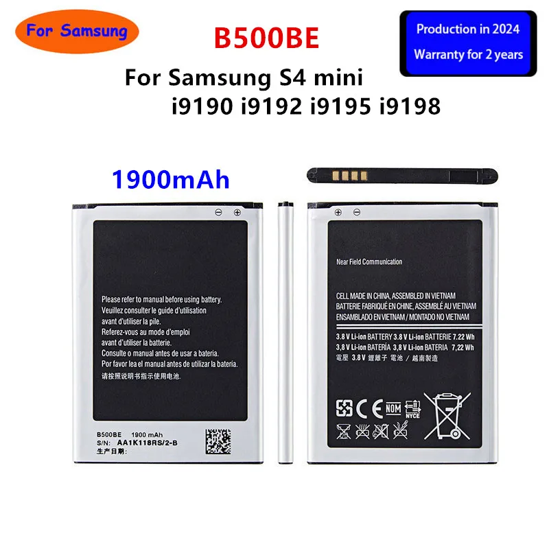 Brand New B500BE 1900mAh Battery For Samsung S4 mini I9190 i9192 I9195 I9198 Replacement batteries with NFC 4 pins