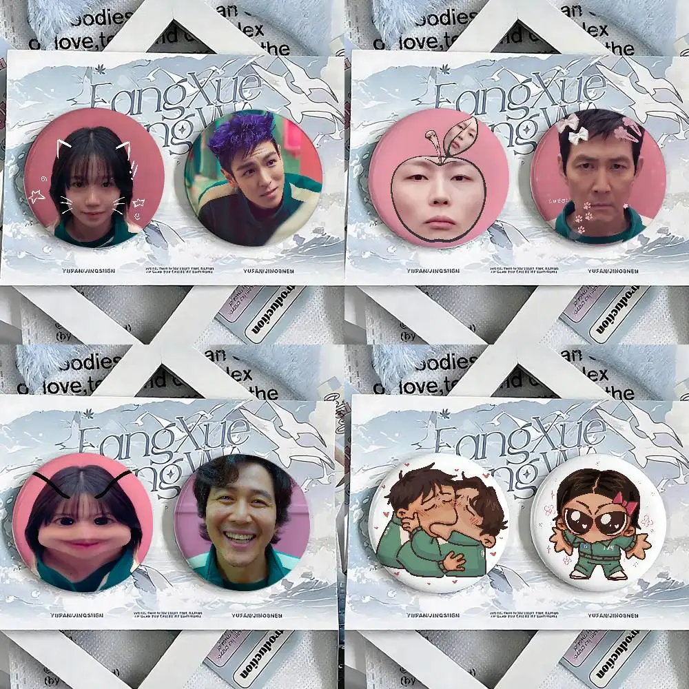 شعبية الألعاب الكورية شارات زر PinsBrooch الإبداعية مضحك يقتبس شارة الملابس على ظهره مجوهرات هدية للأطفال الأصدقاء