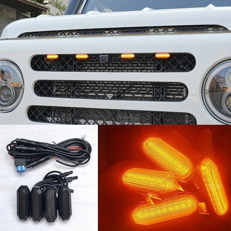 

For BAIC 212 T01 2025 Front Grille Yellow Light Daytime Running Light Anti Fog Warning Light Modification Accessories