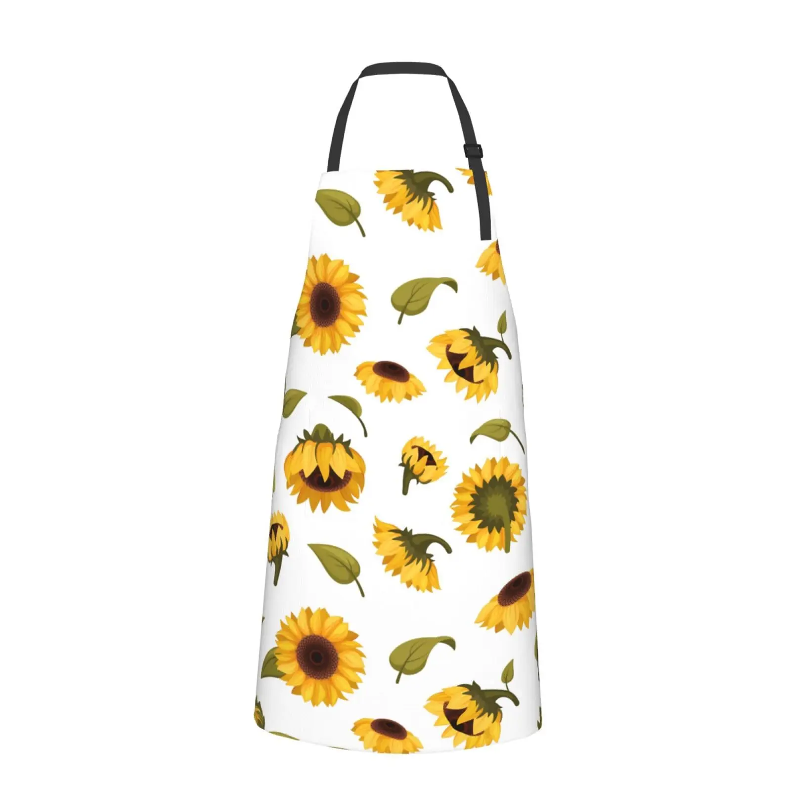 Sunflower Aprons for Women with Pockets Chef Apron Adjustable Neck Strap Kitchen Apron Waterproof Cooking Apron