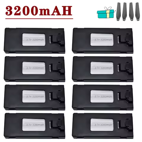 3.7V 3200mAh LiPo Battery Drone Backup Battery UAV Battery For E88 E99 E99S F185 Mini Drone Battery RC Quadcopter Parts Battery