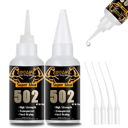 502 adhésif puissant à séchage rapide adhésif hydroacrylate puissant pour le métal, le bois, le plastique, la céramique pour la réparation artisanale DIY