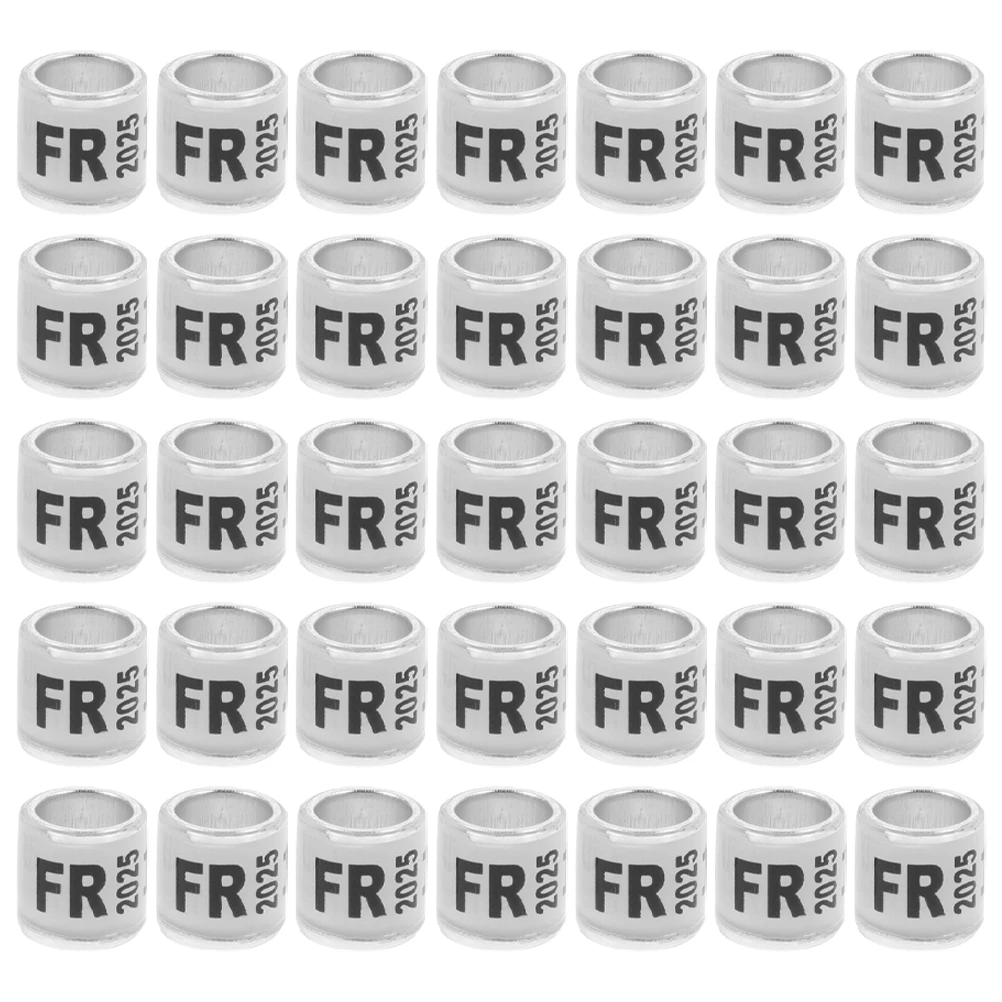 

100 Pcs Racing Pigeon Anklet Chikcken Number Ring White Aluminum Plastic Bird Leg Bands