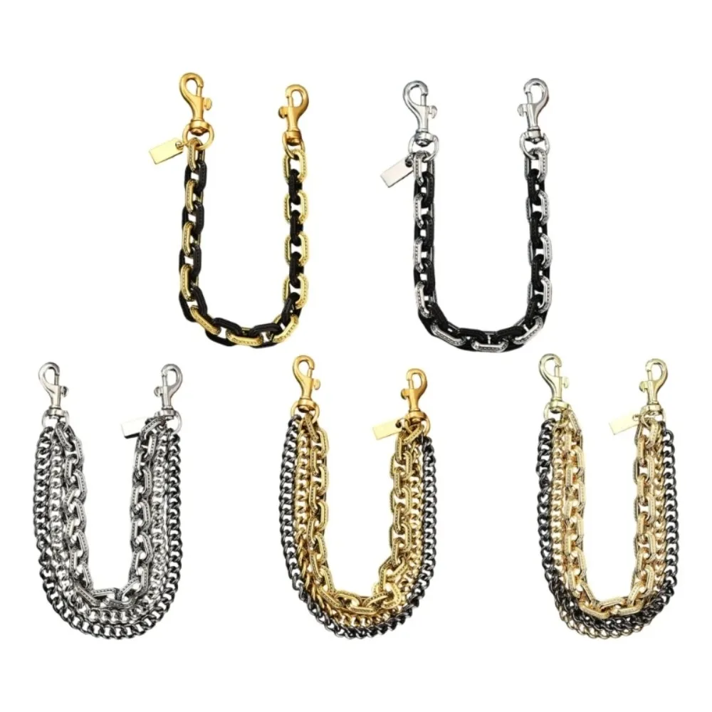 Detachable Clasps Metal Bag Chain Strap Vintage Metal Purse Replacement Chain Hip Hop Style Bag Decor Accessory Crossbody Carry