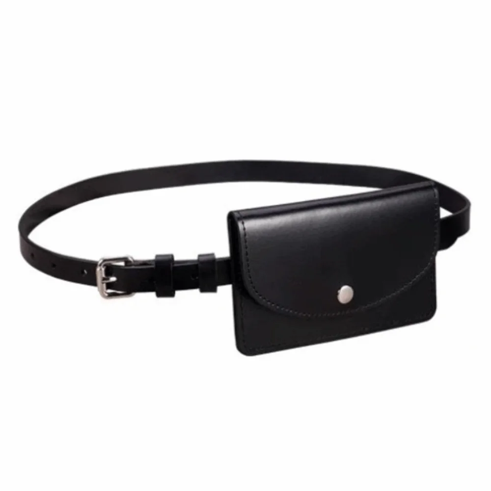 Durable PU Leather Waist Belt Bag Multifunctional Lightweight Fanny Pack Adjustable Vintage Chest Bag for Women