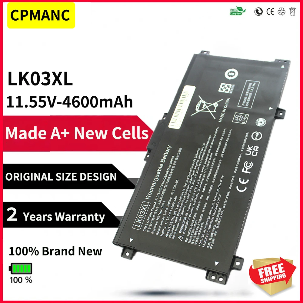 CPMANC LK03XL Battery For HP Envy 17M 15m-bp012dx HSTNN-UB7I HSTNN-LB7U 916368-421 TPN-W127 TPN-W128 TPN-W129 916368-541 11.55V