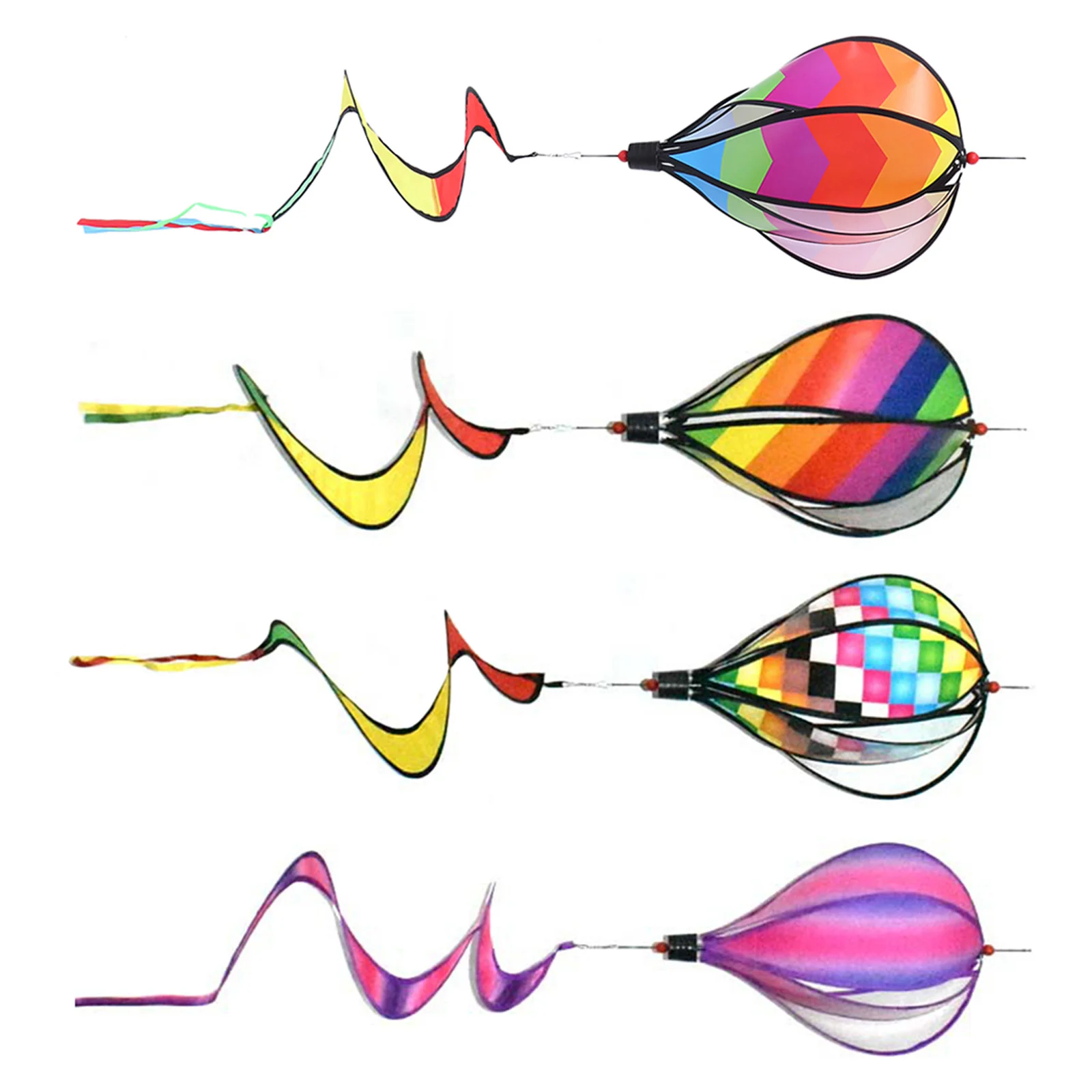 

4Pcs Easy Install Hot Air Balloon Hanging Decor for Garden Patio Ceiling Decoration Hot Air Balloon Wind