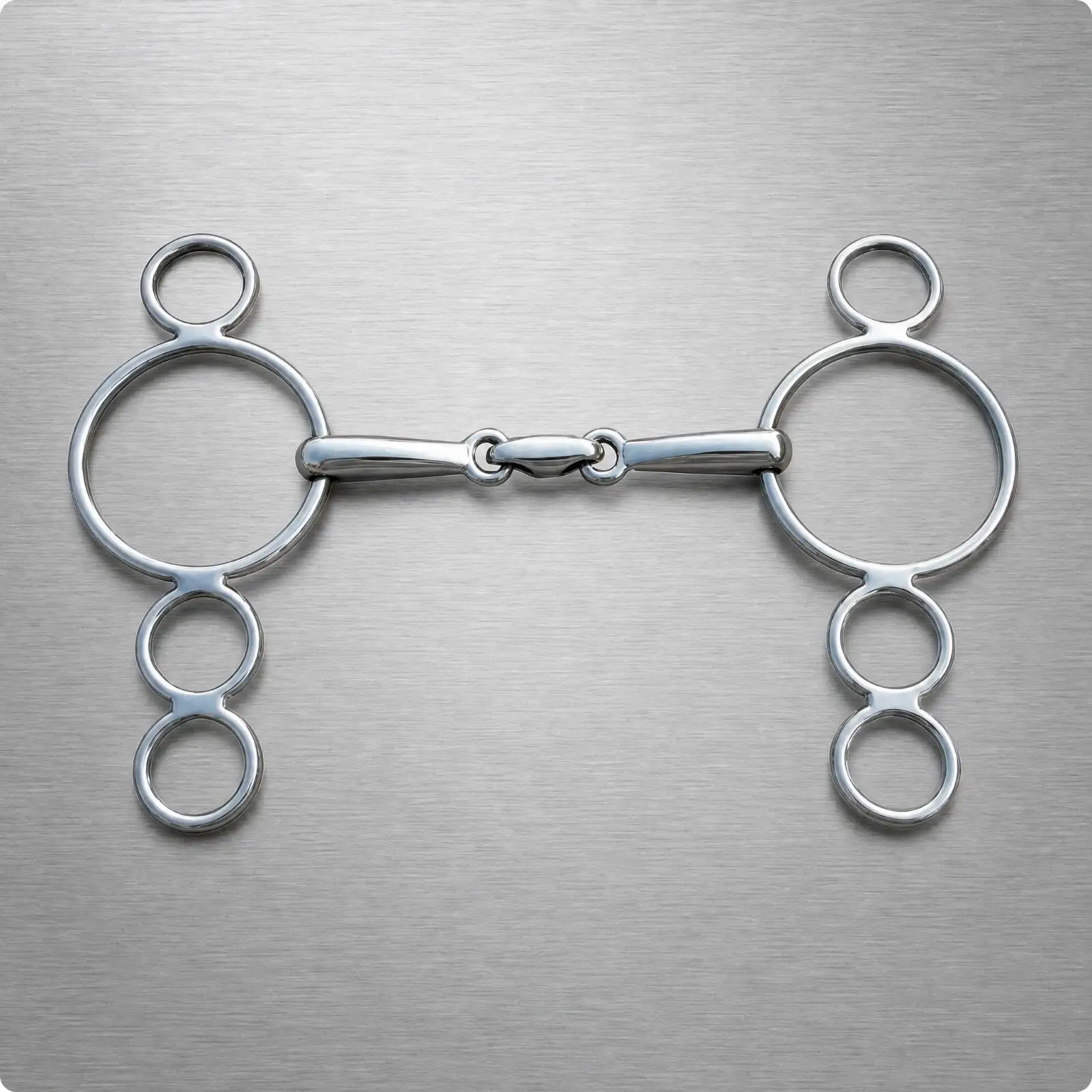 Stainless Steel Horse Bit with Side Cheeks Multi Hole for Horse Bridle Equipment Riding Accessories Gear