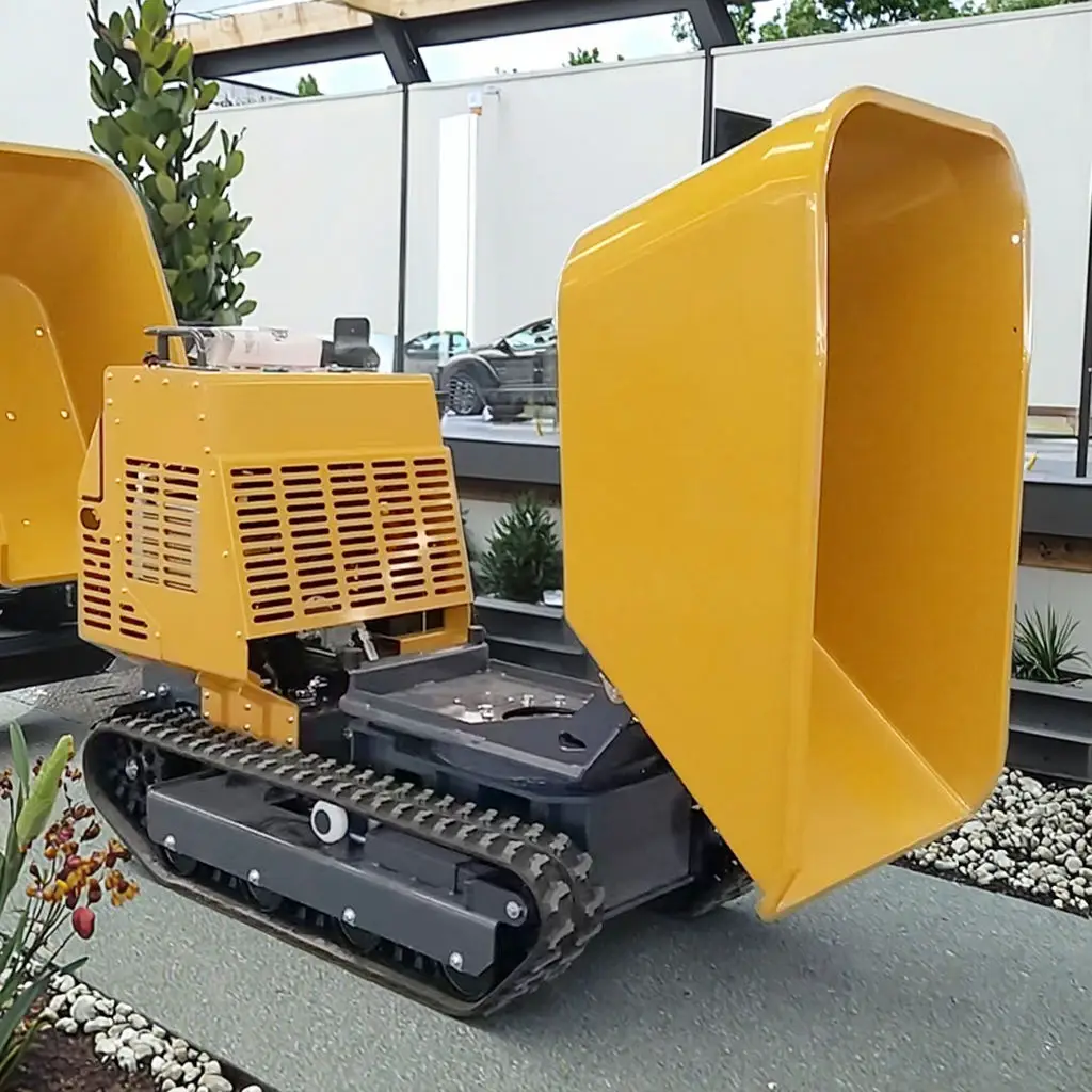 Rubber Track Mini Crawler Dumper Mini Tracked Dumper Self Loading Mini Dumper Tracks Loaders for Garden Backyard Remodeling