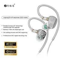 Zhulinniao JingHong Z3 2025 In-Ear HiFi Earphones Dual Dynamic Drivers High-Fidelity Metal Music Monitor Customizable