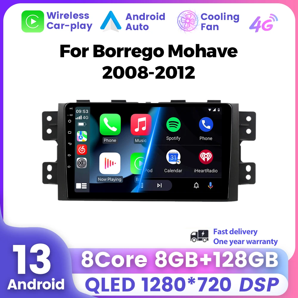 

Car Radio Carplay Auto GPS Navigation Multimedia Player For Kia Borrego Mohave 2008 - 2012 Video Stereo DVD 2 DIN plug and play