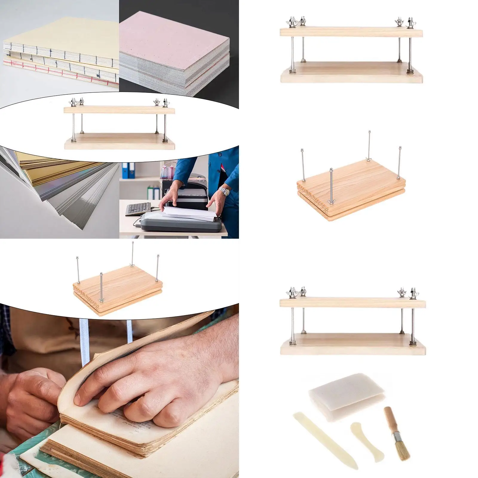 Wooden Book Press Flat Paper Press Machine for Tags Cardboard Greeting Cards