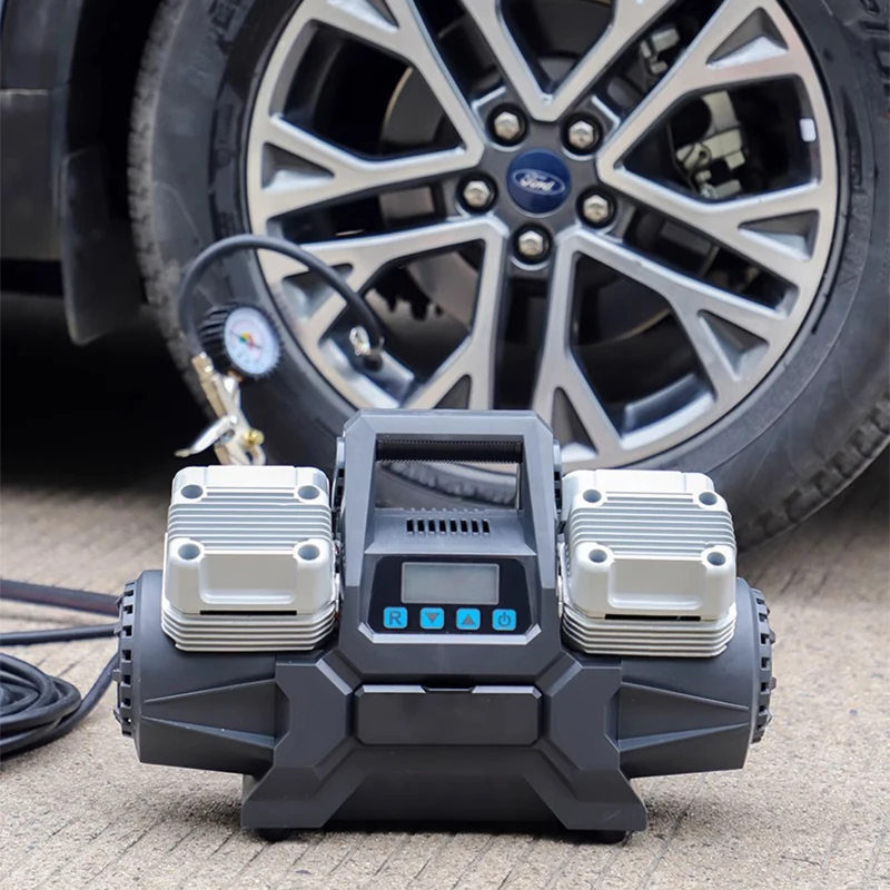 Vehicle-mounted air pump Four-cylinder high-pressure high-power twin-cylinder off-road SUV large truck RV universal tire air pum