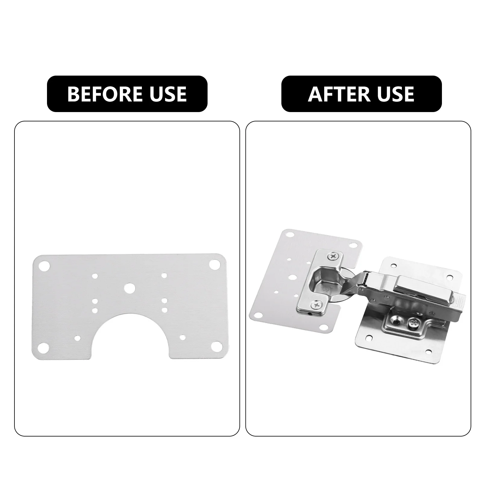 4 set piastra di riparazione cerniera porta armadio piastra di fissaggio in acciaio inossidabile staffa di riparazione durevole per installazione per legno