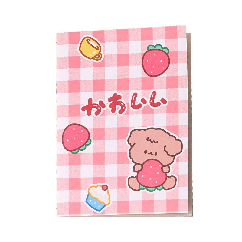 Cute Cartoon Notepad portátil, Mini escrita livro, fresco e pequeno, 64K