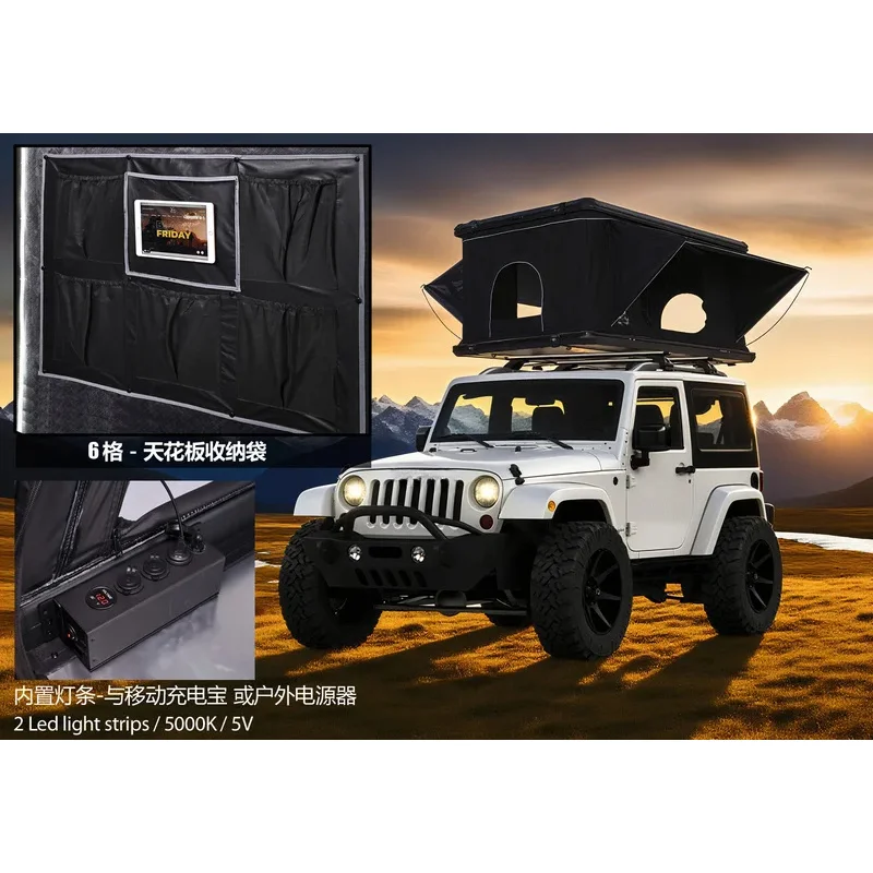 Vertical-Lifting Car Roof Tent Fully Automatic Hardtop Folding Design Ox Four-Season 3000Mm Waterproof Instant-Setup Onenat