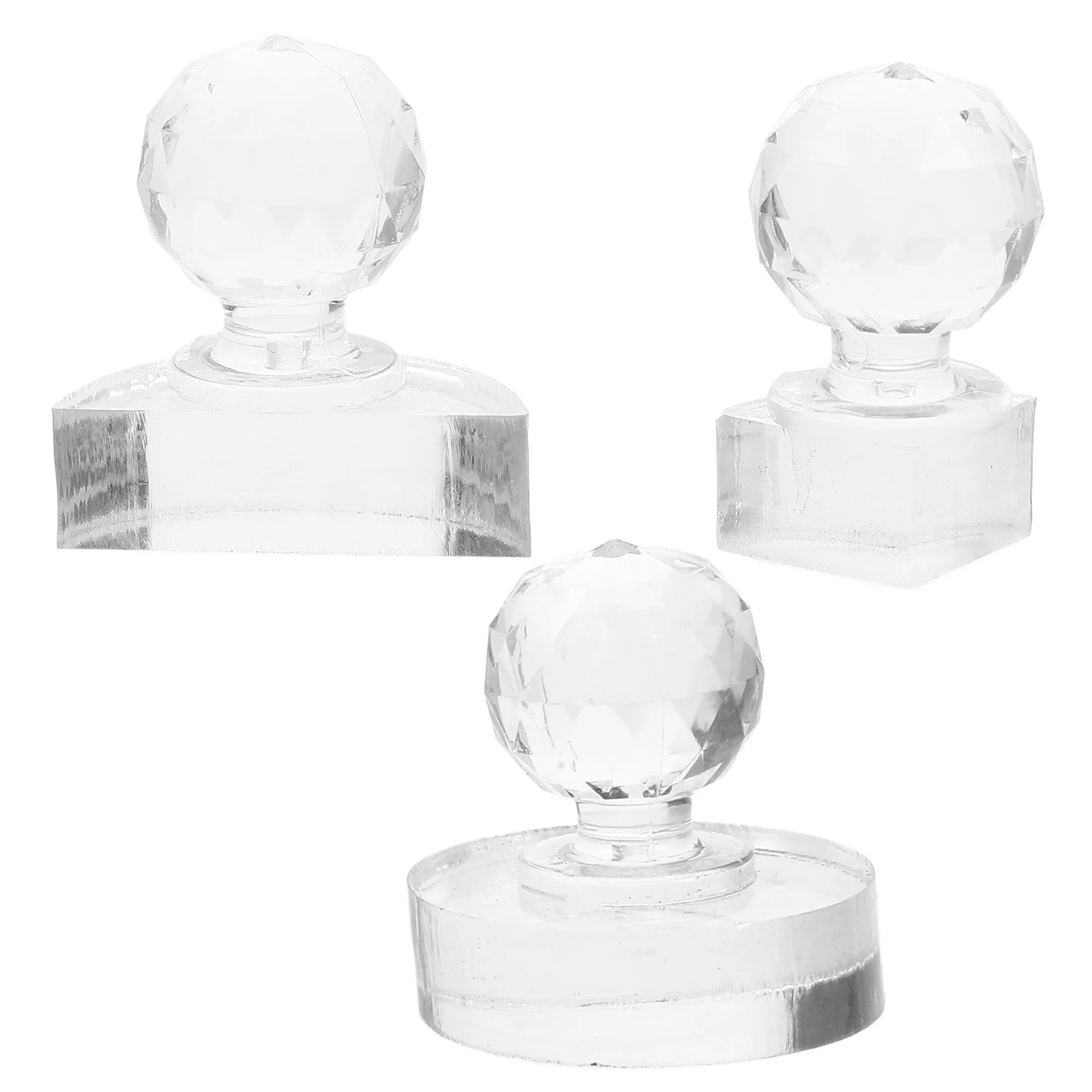 

3 Pcs Powder Pressing Tool Eyeshadow Blusher Highlighter Compact Makeup Acrylic Mold Stamp Practical Circular Design Repair Disk