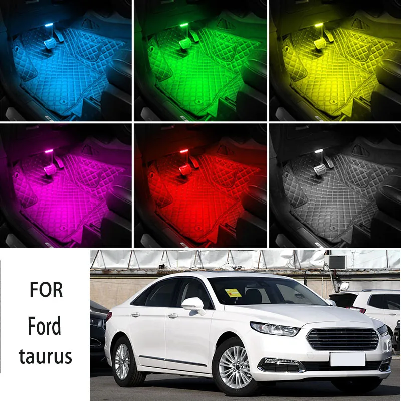 

FOR Ford taurus LED Car Interior Ambient Foot Light Atmosphere Decorative Lamps Party decoration lights Neon strips