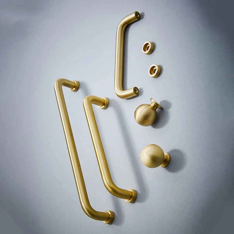Light Luxury Nordic Cabinet Handle Drawer Wardrobe Handles Brass Gold Simple French Modern Shoe Cabinet Door Wine Cabinet Pulls