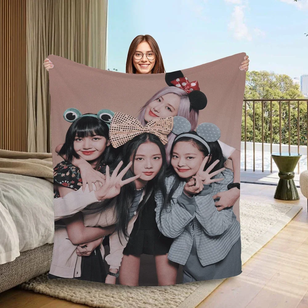 Summer Blanket for Sofas Kpop-Blackpink Luxury Throw Blanket for Sofa Decoration Bed Blankets Characters Blankets & Throws Nap