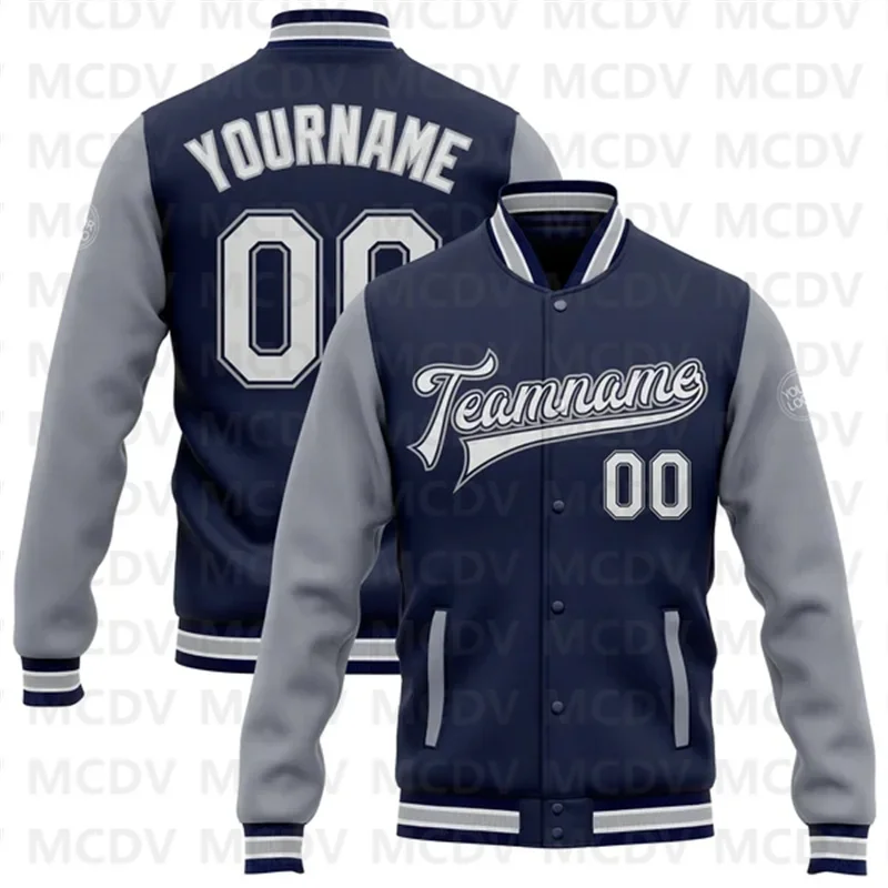 Custom Navy Maroon-Or Bomber Full-Snap Varsity Letterman Two Tone Jacket