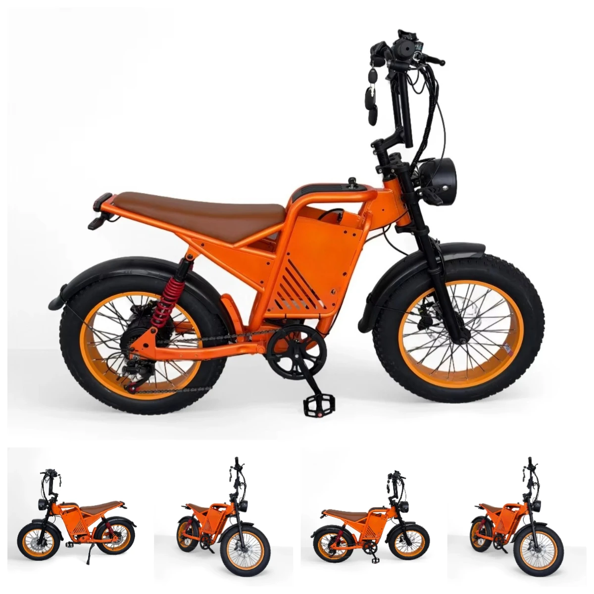 Stlf 1000W Brushless E-Bike Lithium Battery-20-Inch Wheels Sturdy Steel Frame 7-Speed Rear Hub Motor Foldable